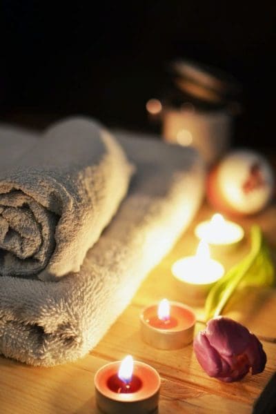 Massage Table And Candles